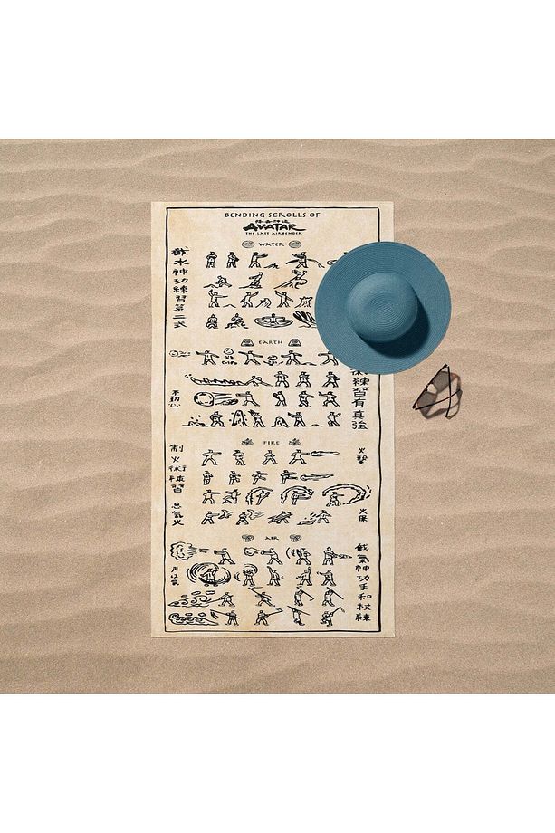 Avatar The Last Airbender Bending Scrolls Plaj Havlusu - Microfiber - 1