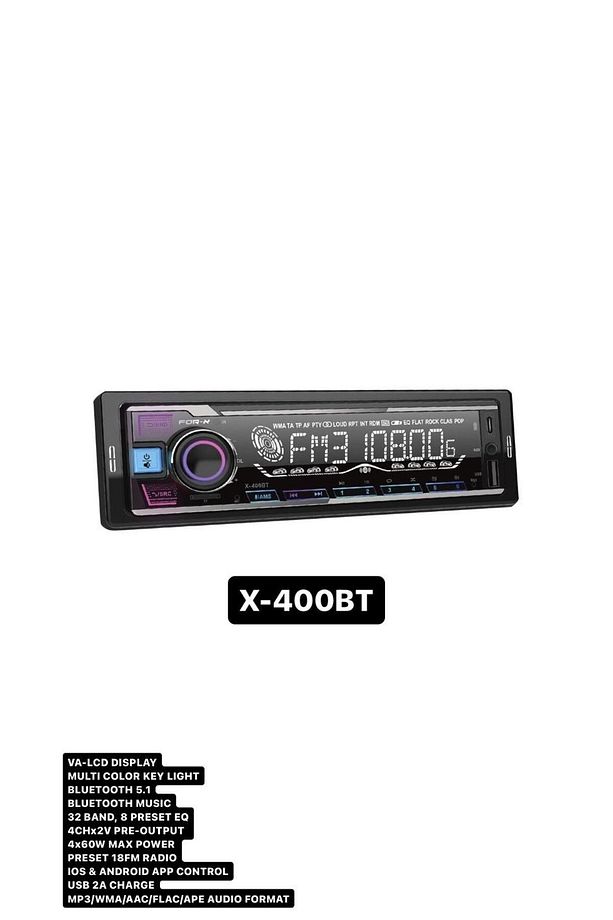 X-400 Oto Mp3 Çalar Bluetooth Usb Radıo Uyumlu CPR SOUND - 1