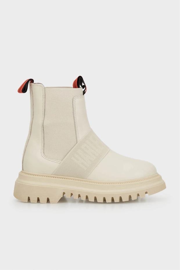 Black Leather Kadın Bot & Bootie - 4