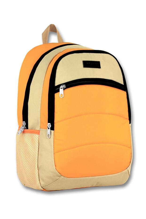 Ümit Çanta Cennec Middle School College High School and Daily Backpack - Yellow-Cream - Girls