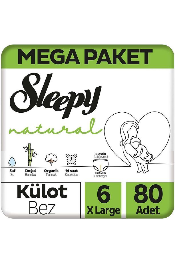Natural Külot Bez 6 Numara Xlarge Mega Fırsat Paketi 80 Adet - 1