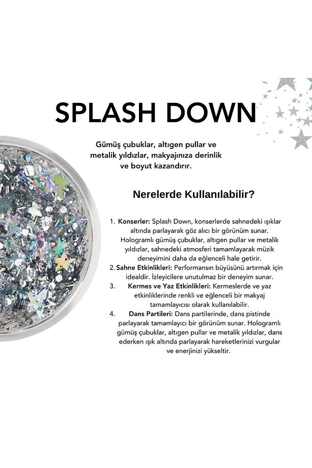 Jel Formlu Parlak Glitter - Splash Down - 4