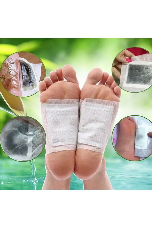 10 Adet Bitkisel Detox Ayak Bandı Toksin Atıcı Detoksu Bantı Kinok - 4