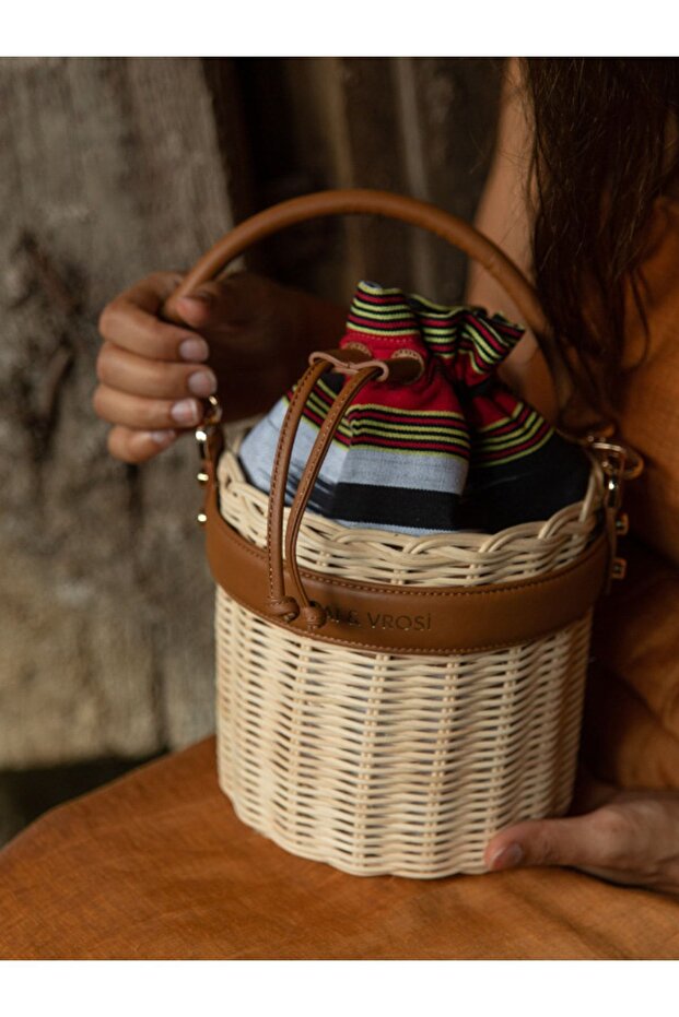 Taba Hasır Sepet Çanta - 3