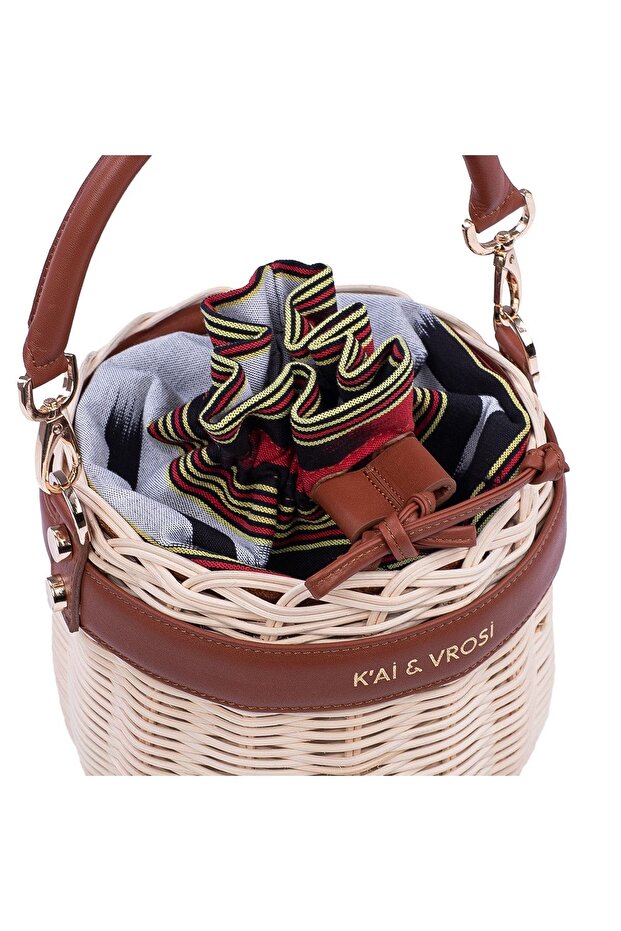 Taba Hasır Sepet Çanta - 5