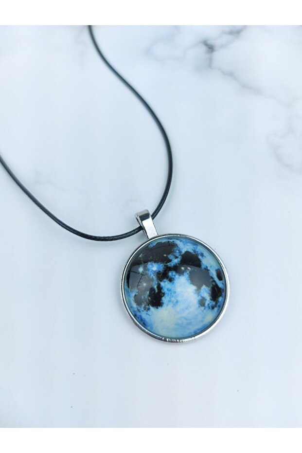 3D Full Moon Necklace
