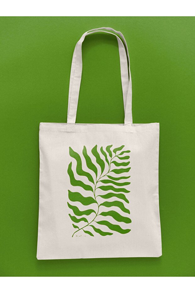Green Floral Leaf - Cloth Bag