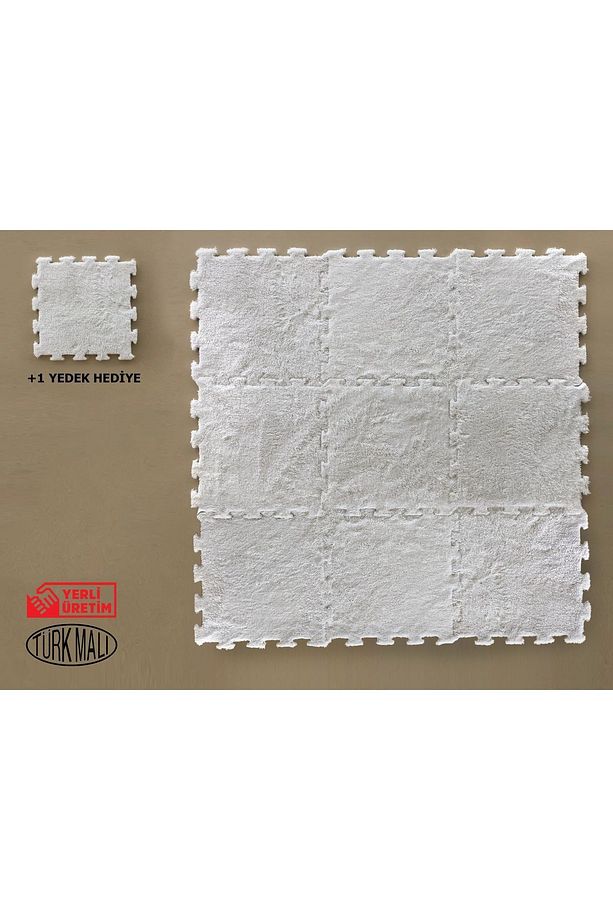 Ses ve Isı Yalıtımlı Tokyo Peluş Yapboz Halı | 9 + 1 Adet | 1 M2 | Puzzle Halı - 1
