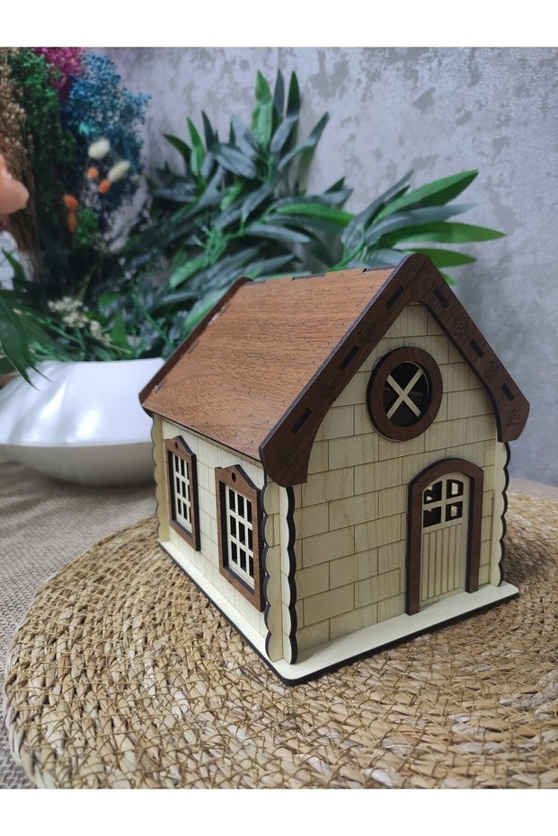 Wooden House Piggy Bank Large