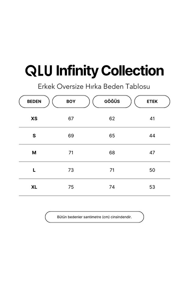 Infinity Unisex Siyah Oversize Hırka - 8