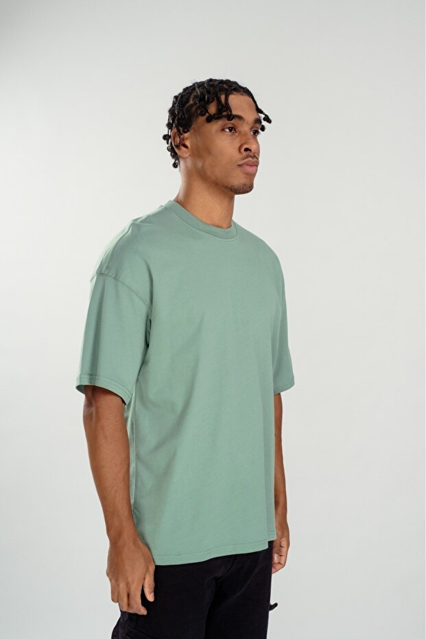 Ανδρικό μπλουζάκι Oversize Mint - Basic - 2