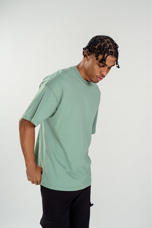 Ανδρικό μπλουζάκι Oversize Mint - Basic - 4