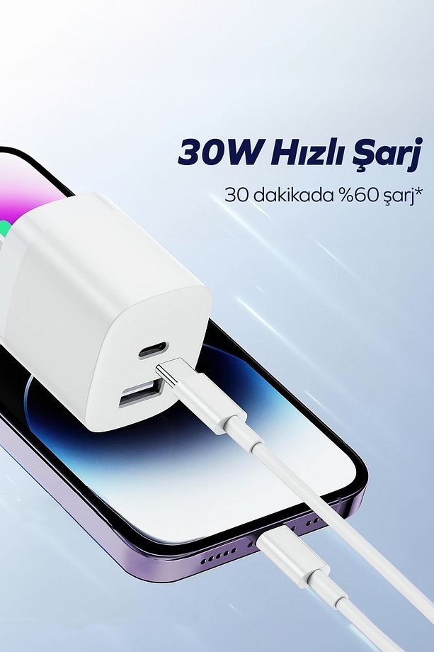 Iphone 15 16 - 15 16 Pro - 15 16 Plus - 15 16 Pro Max -16e Uyumlu 33w Typec Çoklu Hızlı Şarj Aleti - 3