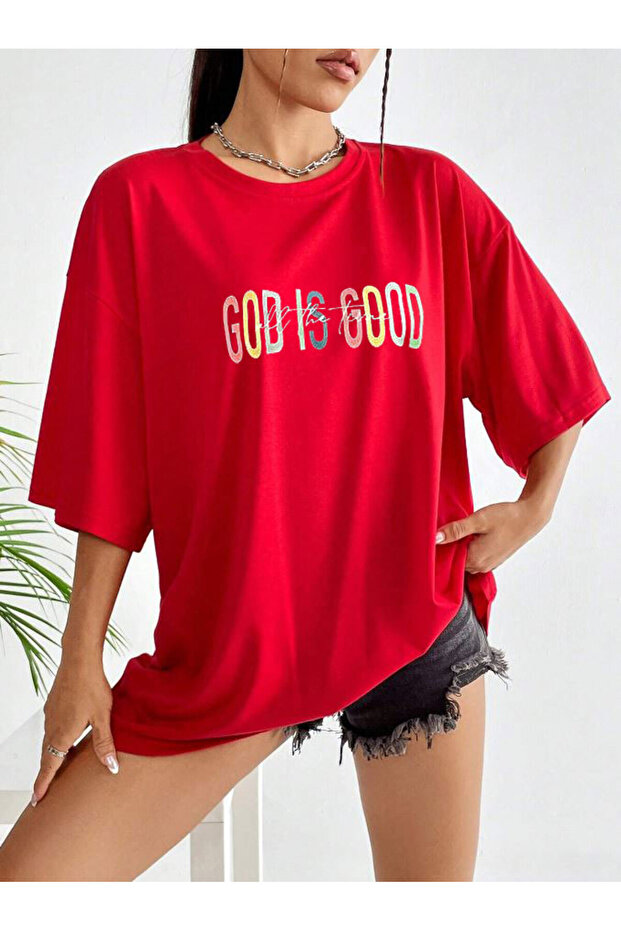 تيشيرت مطبوع عليه God is Good للجنسين