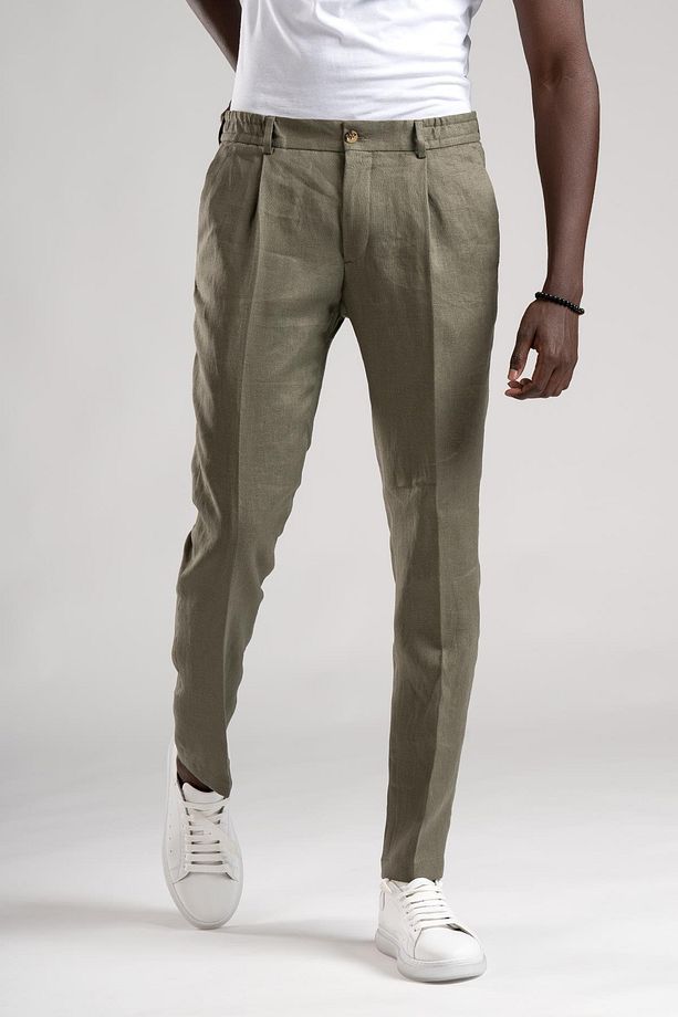 SİR Regular Fit Yarım Astarlı %100 Linen (Keten) Kumaş Takım Elbise - 7