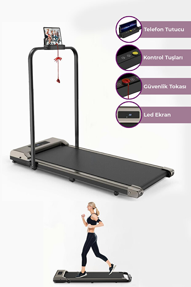 Relax Uzaktan Kumandalı Katlanabilir Yürüme ve Koşu Bandı 120 kg Kapasiteli 12 km Hız RL-910