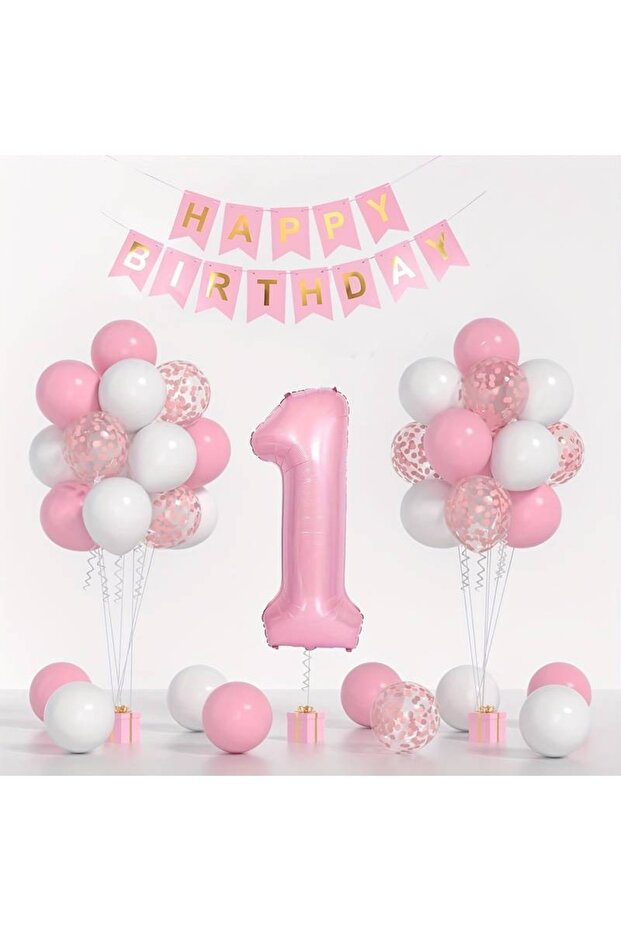 34-piece first birthday decoration set