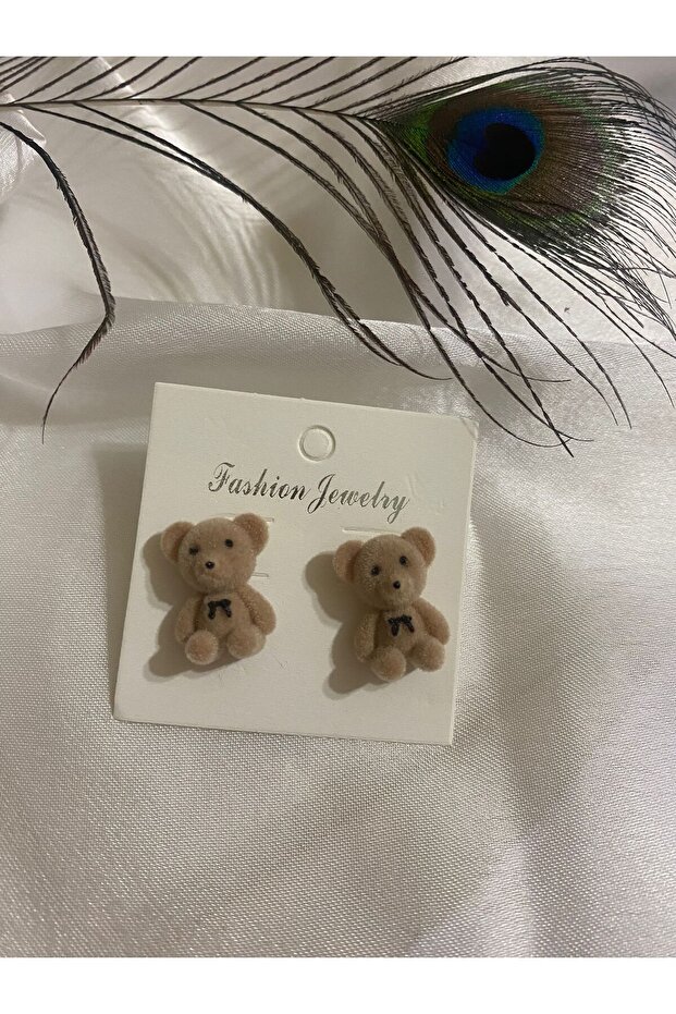 Cute Teddy Bear Bow Bow Tie Earrings - Teddy Bear Earrings - Christmas New Year Christmas Gift
