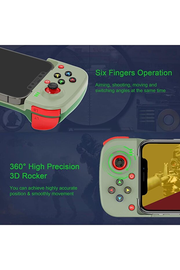 وحدة تحكم ألعاب الهاتف المحمول D3 - وحدة تحكم مقبض الألعاب لجهاز iPhone Android Tablet iPad PC - 3