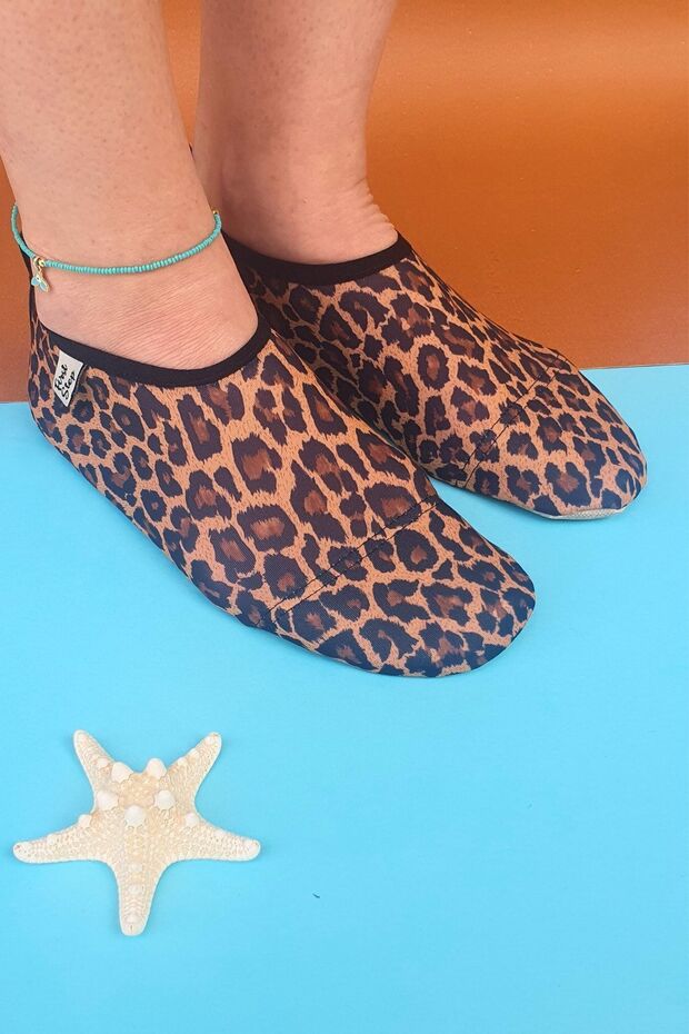 Leopard Patterned Mother and Daughter Combinable Pool and Sea Shoes (Sold Separately)-F-902 - 2