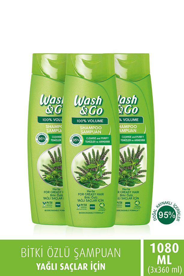 Bitki Özlü Şampuan 360 ml x3 Adet - 1