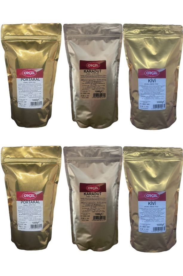 2kg Karadut 2kg Kivi 2kg Portakal Aromalı Içecek Tozu Oralet Sıcak Soğuk 6 Kg. Kafe Seti - 1
