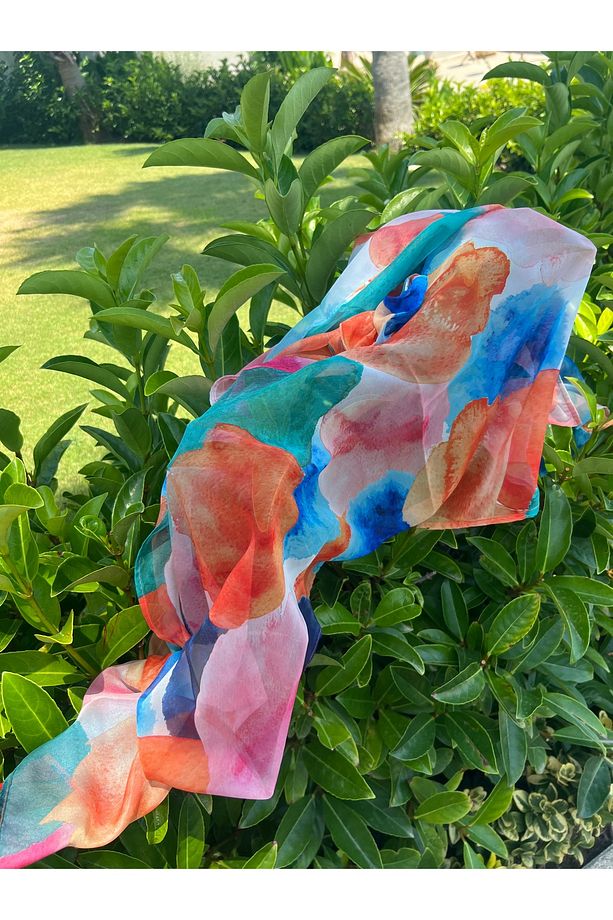 Batik Desen Şifon Uzun Pareo Set 3 lü Set - 1