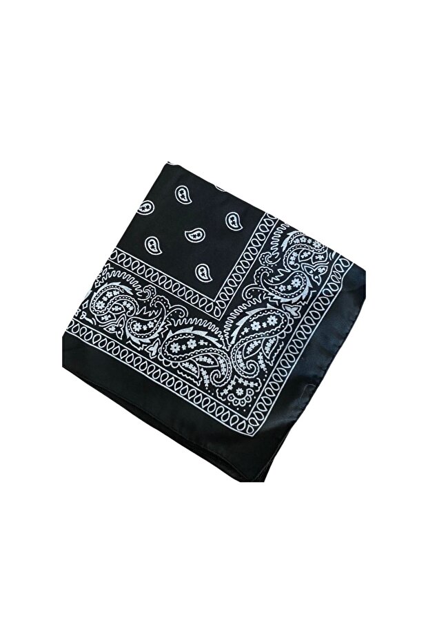 Black Patterned Bandana