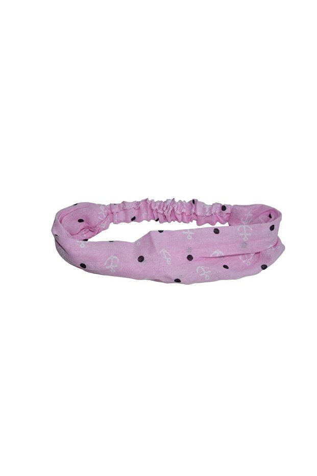 Pink Anchor and Polka Dot Patterned Hair Band