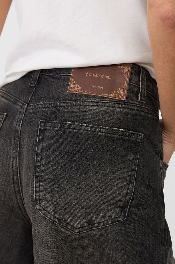 Bol denim bermuda şort - 4