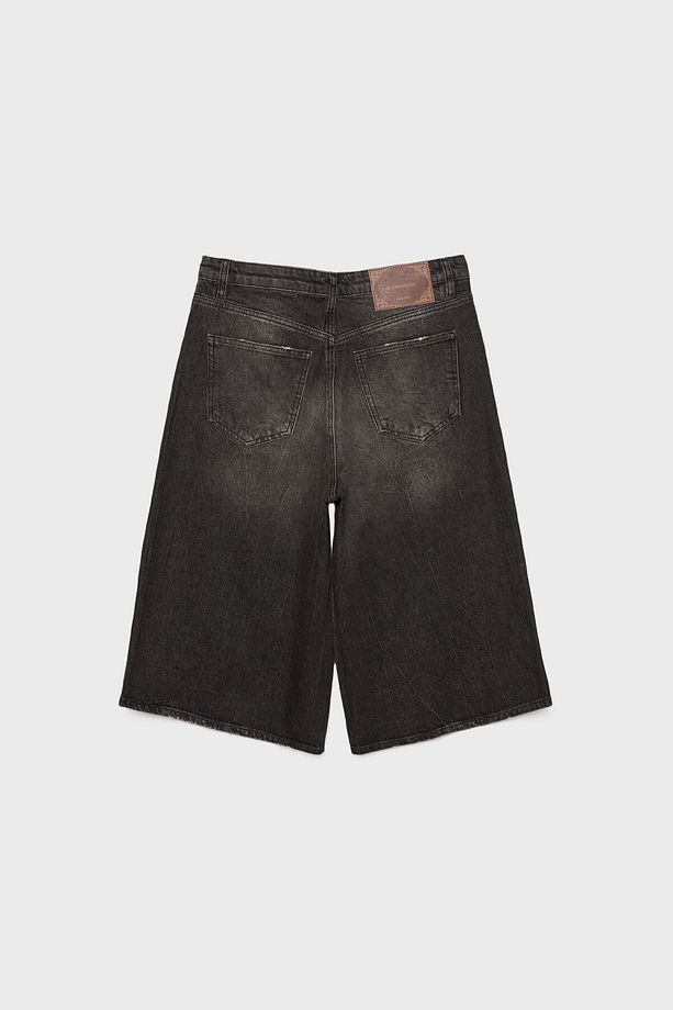 Bol denim bermuda şort - 6