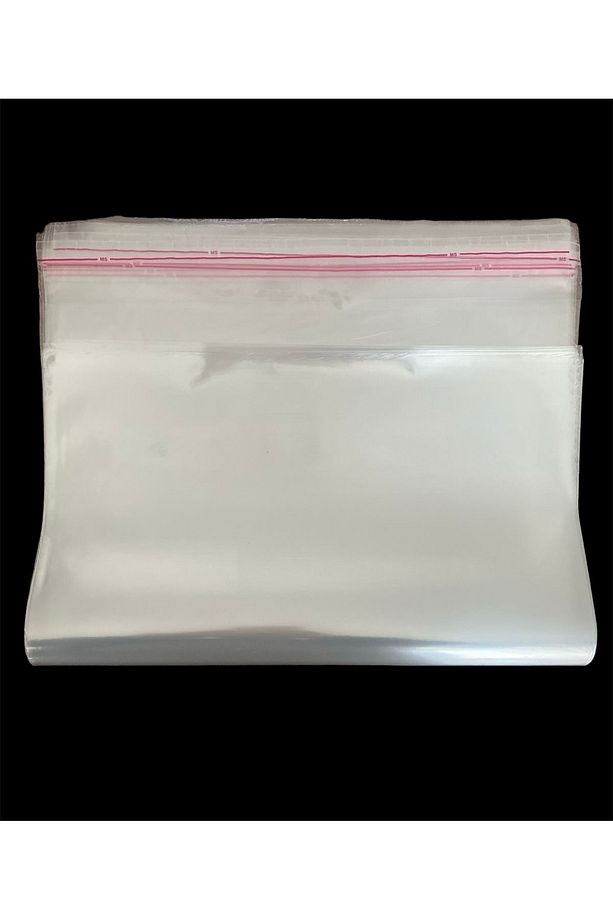 30 Cm X 45 Cm Şeffaf Bantlı Yapışkanlı Jelatin Poşet 25 Adet Opp - 5