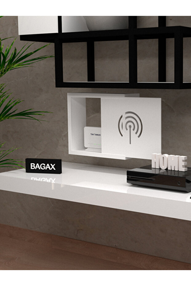 Modem Kutusu Şebeke Sembollü Modem Kutusu Saklama Gizleme Sinyal Desenli Modem Saklama Kutusu - 1