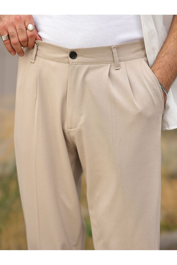 Pantaloni largi din material textil - 3