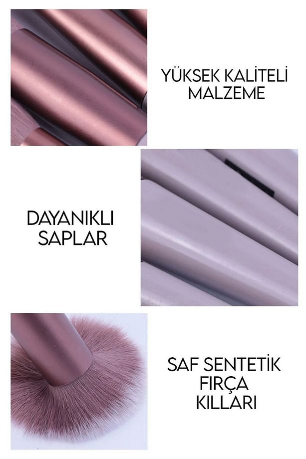 13 Parça Fix Keseli Makyaj Fırçası Tw-p2 - 5