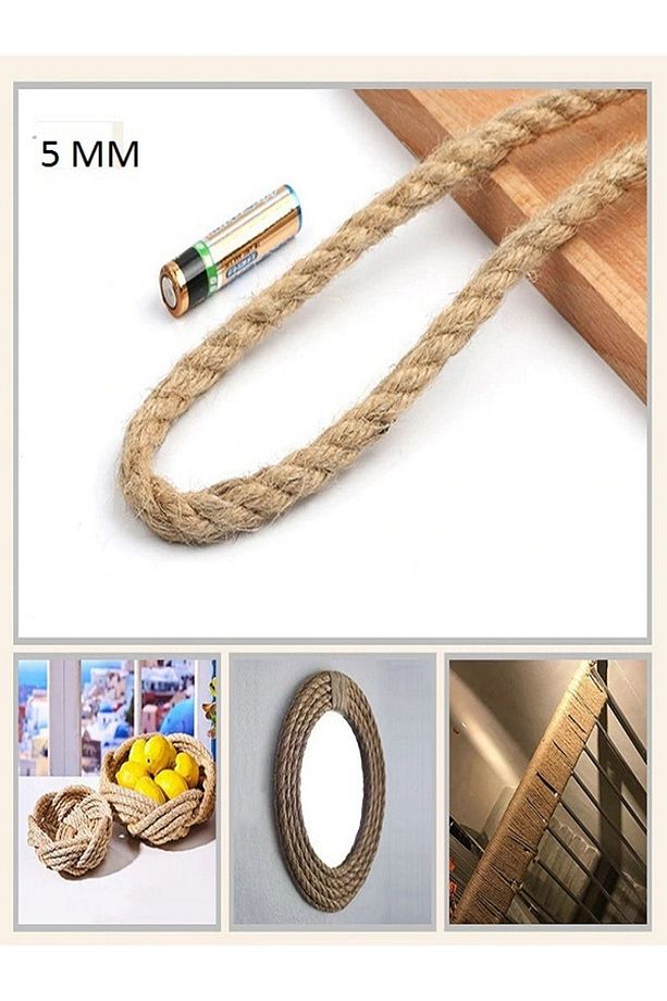 Ip,jüt Ip, 5 Mm, Hasır Ipi, Çuval Ipi, Kırnap Ipi, Jüt Ipi, Halat, Urgan (10 METRE) - 3