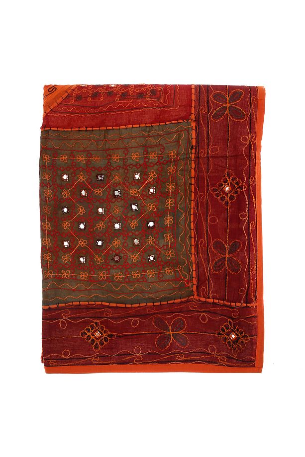 pachwork hint işi aynalı  kırk yamalı yatak örtüsü - 3