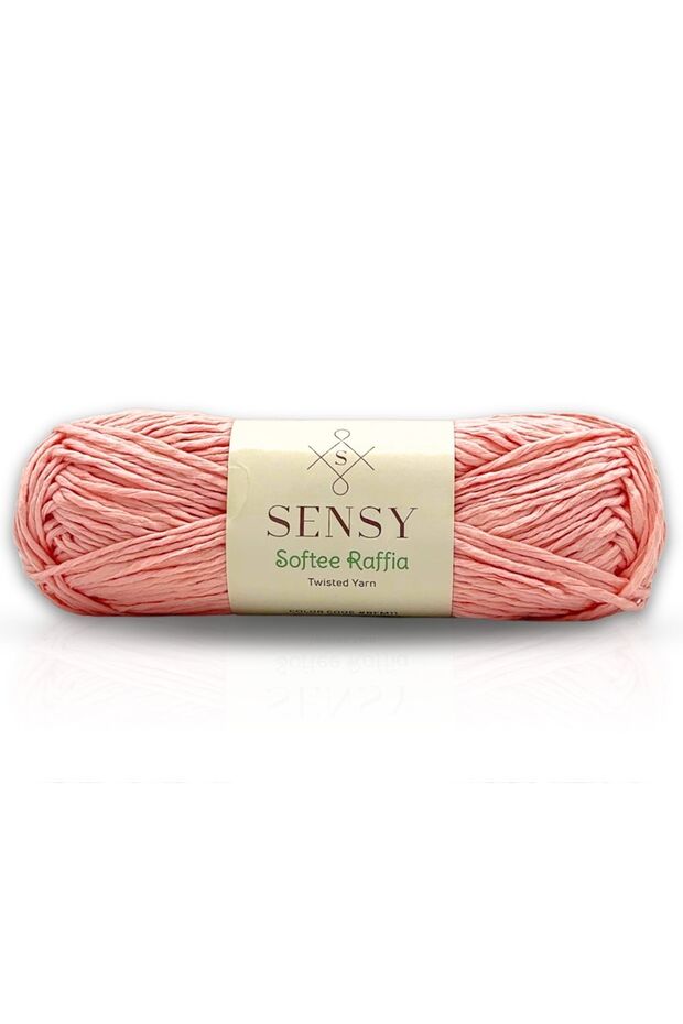 Premium Softee Raffia Yumuşak Rafya Kağıt İp Tığ İpi Tığ İşi El Örgü İp Şiş İpi Hobi İp Bebe Pembesi - 1