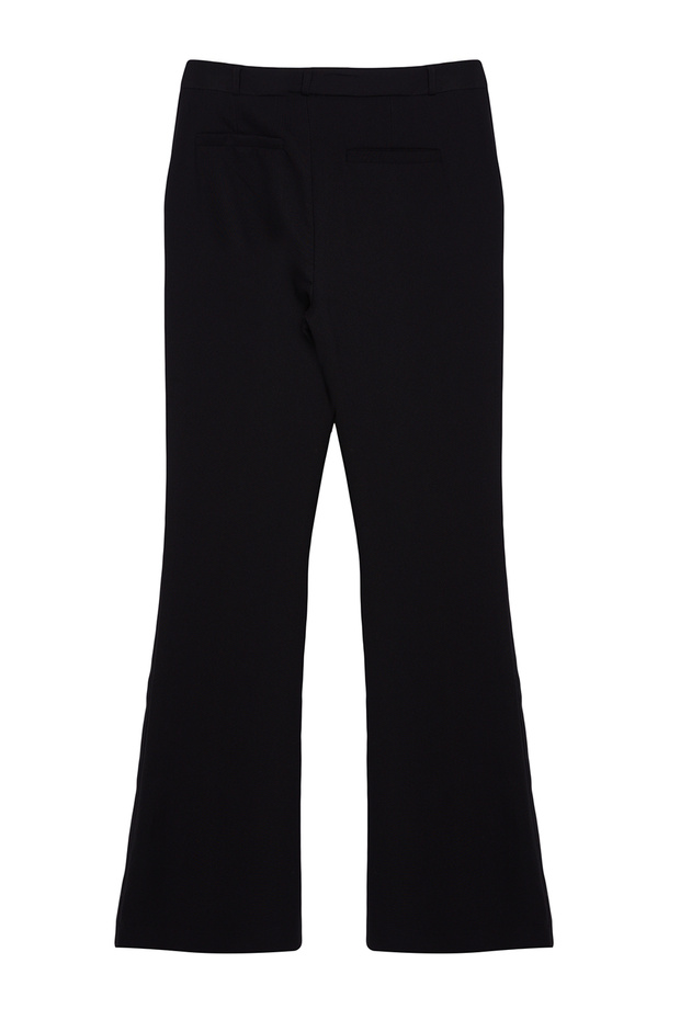 Siyah Flare/İspanyol Paça Dokuma Kumaş Pantolon TWOAW25PL00010 - 7
