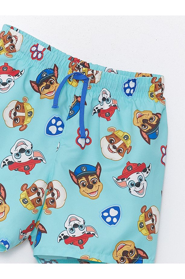 LCW Beli Lastikli Paw Patrol Baskılı Erkek Bebek Deniz Şortu - 3