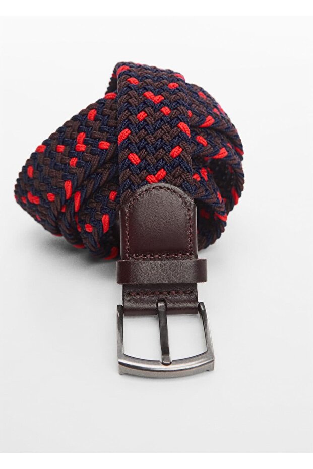 Renkli örgülerle elastik kemer - 3