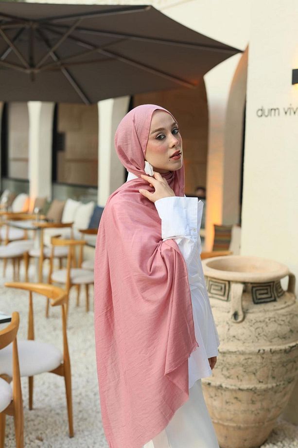 Neo Pamuk Şal Pembe - 1