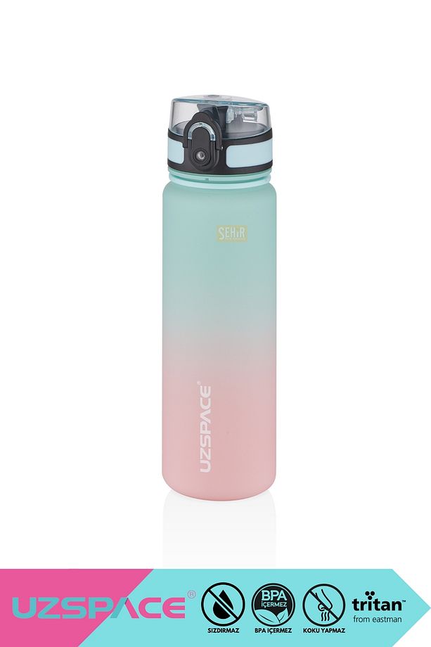 500ml Yeni Çift Renkli Sızdırmaz BPA İçermez Kilitlenebilir Kapaklı Motivasyonel Tritan Su Matarası - 1