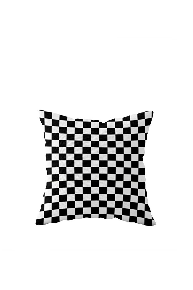 Checkerboard Pattern Single Side Hidden Zipper Pillow Case Throw Pillow Sofa Pillow Case - 1