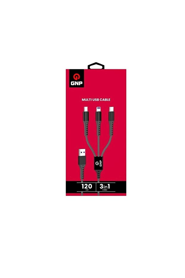 3 In 1 Siyah Usb Kablo - 1