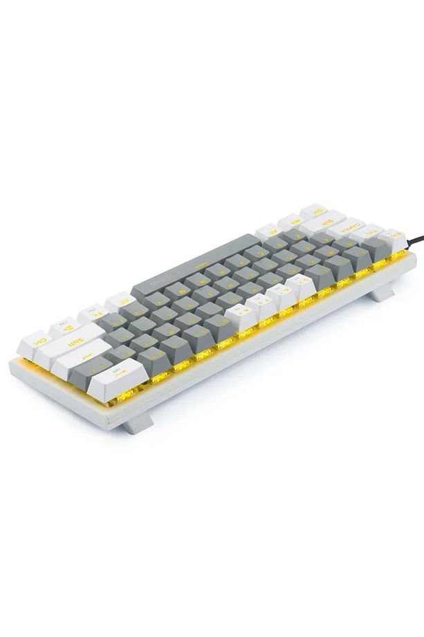 Z-11 Mini 60% Mekanik Gaming Mini Huano Red Switch Klavye (BEYAZ, GRİ, TURUNCU TUŞLAR) Ingilizce - 7