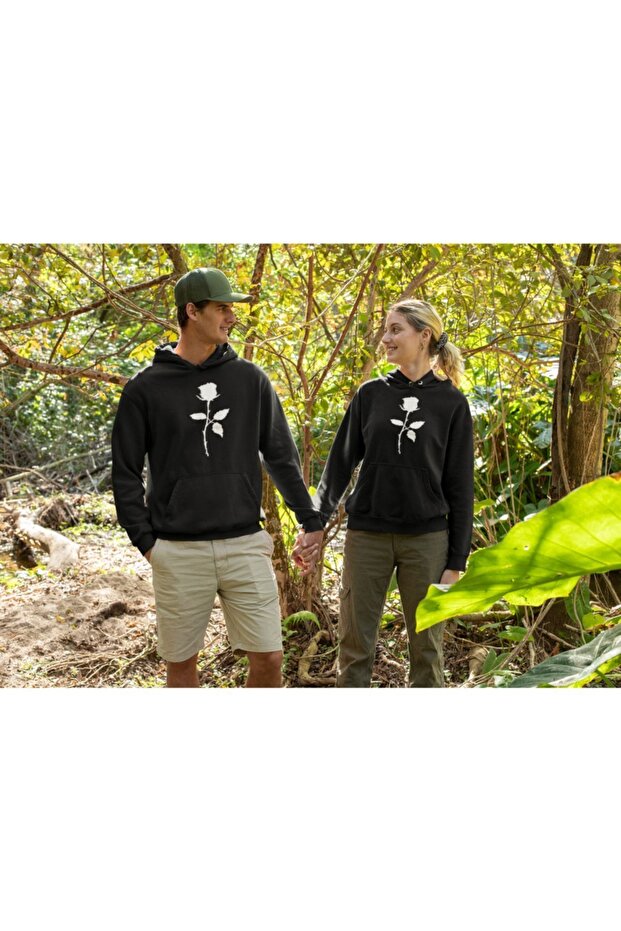 Dear Couple Combinations Rose Design Black Set of 2