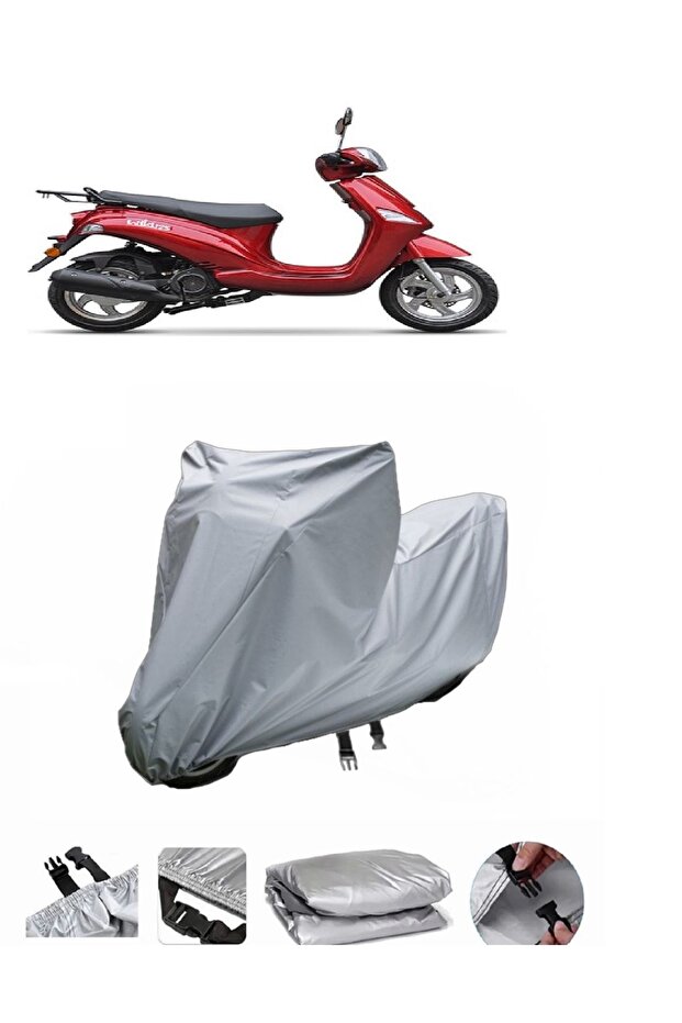 The Kanuni Wiki 125i Motorcycle Cover is not compatible with rear Bag .