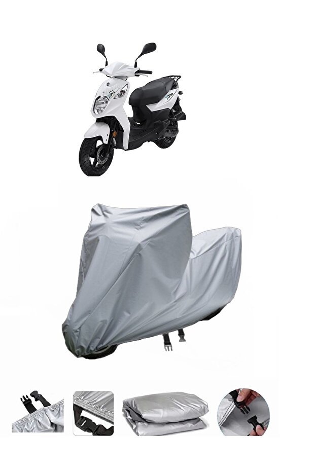This Sym Xpro II 125 motorcycle cover is not compatible with the rear Bag .