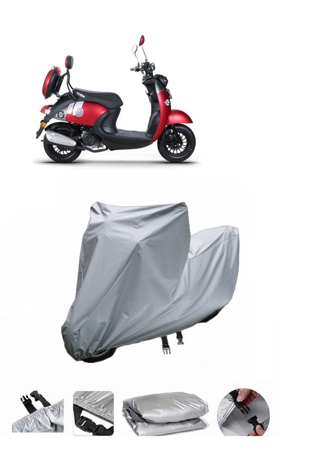 The Kuba Trendy XC 50 Motorcycle Cover is not compatible with the rear Bag .